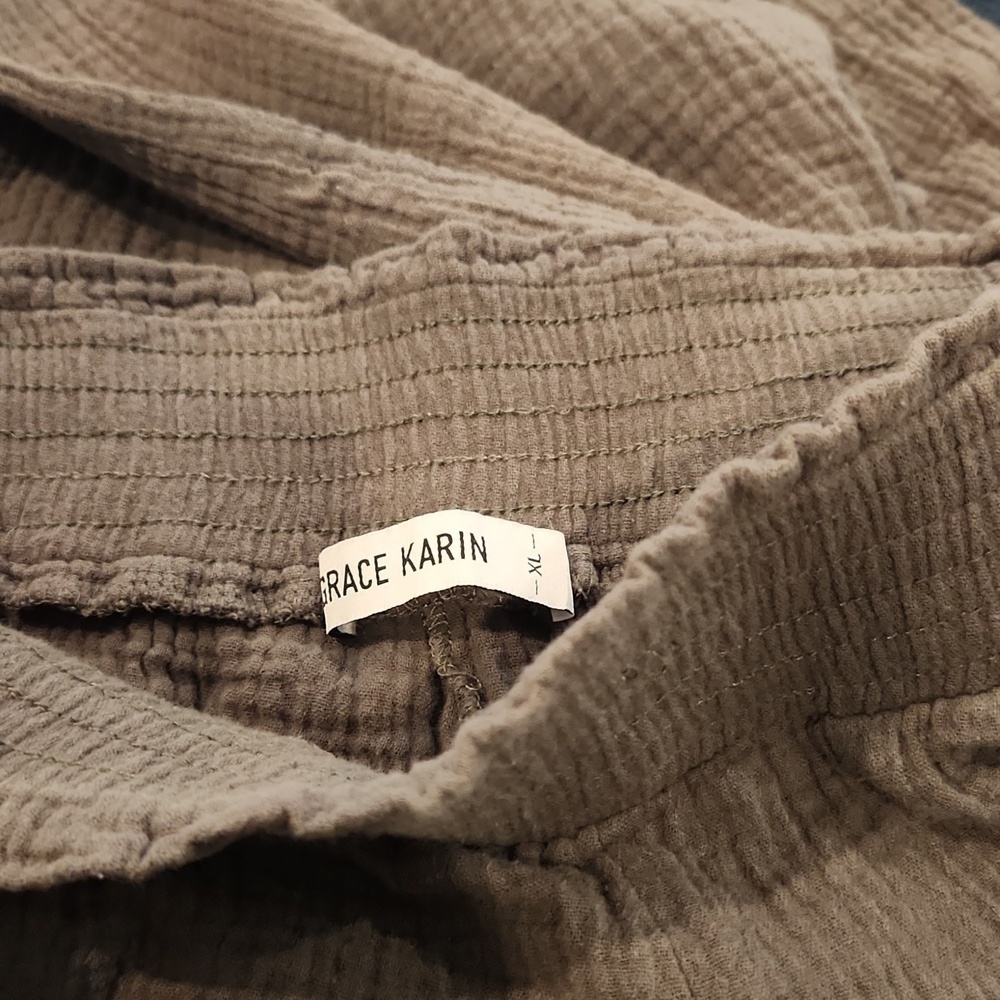 [Grace Karin] Hi Rise Green Capris - Size XL - Picture 6 of 10